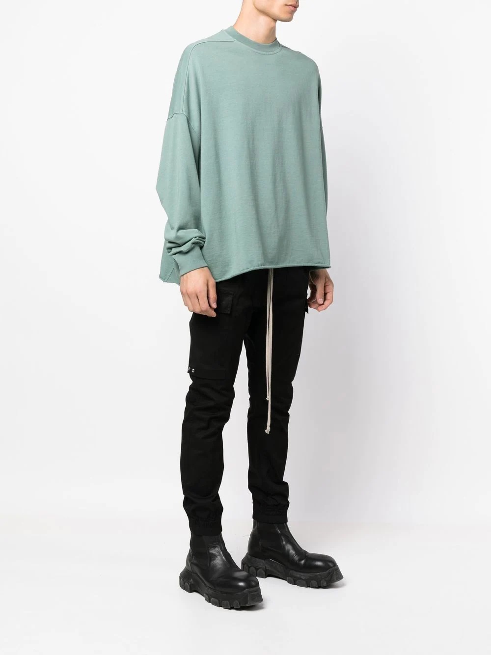 drop-shoulder cotton sweatshirt - 3