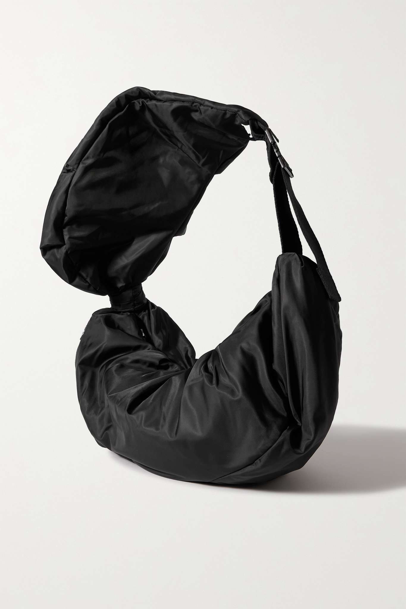 Ruched taffeta shoulder bag - 3