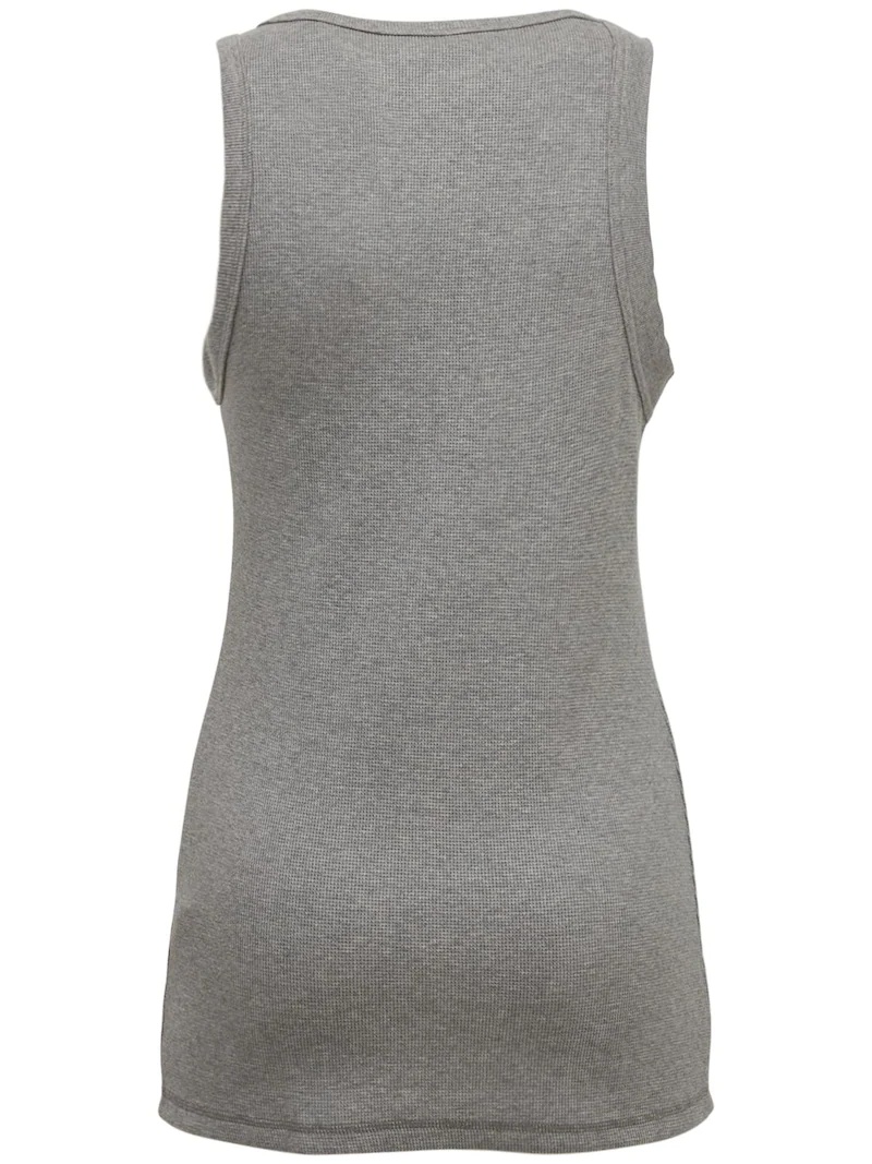 BLUE VERSION COTTON BLEND TANK TOP - 5