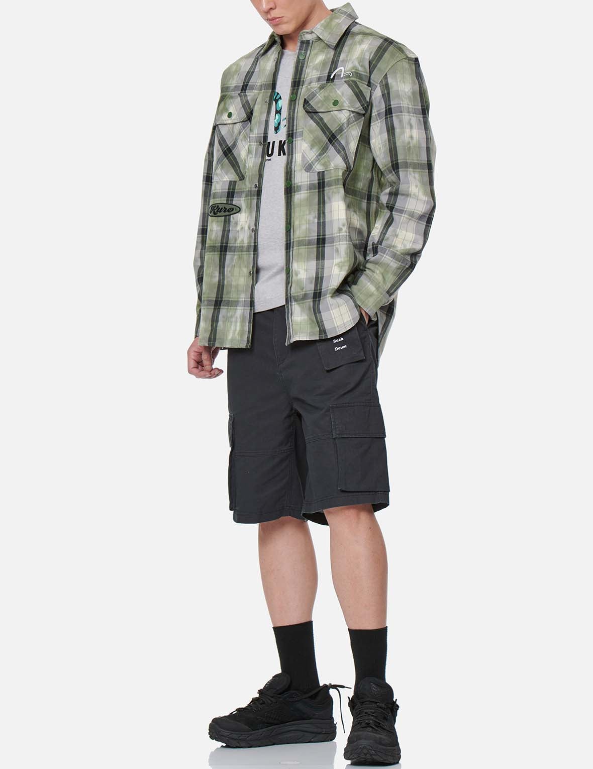 Tie-dyed Check Shirt - 6