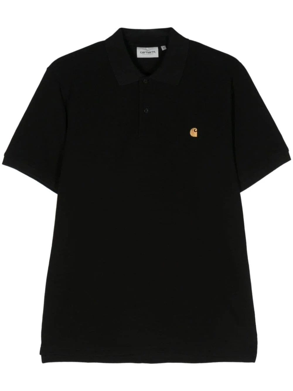 logo-embroidered cotton polo shirt - 1