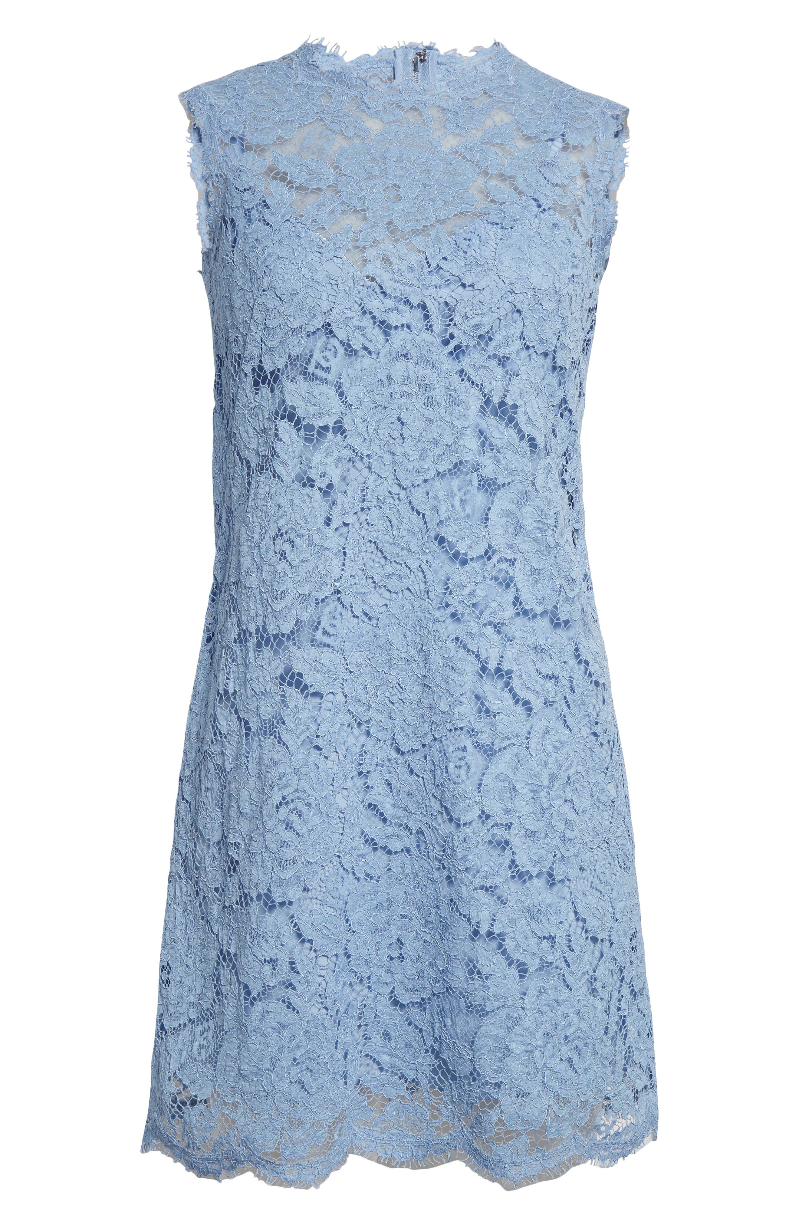 Dolce&Gabbana Sleeveless Lace Minidress in F3981 Glicine Viola Chiari at Nordstrom - 5