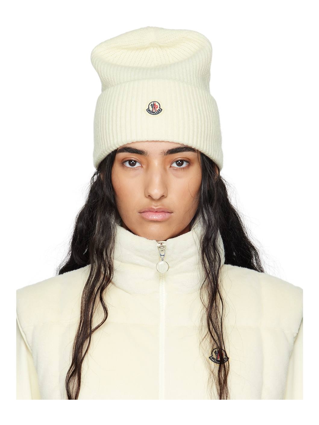 Off-White Wool Beanie - 1