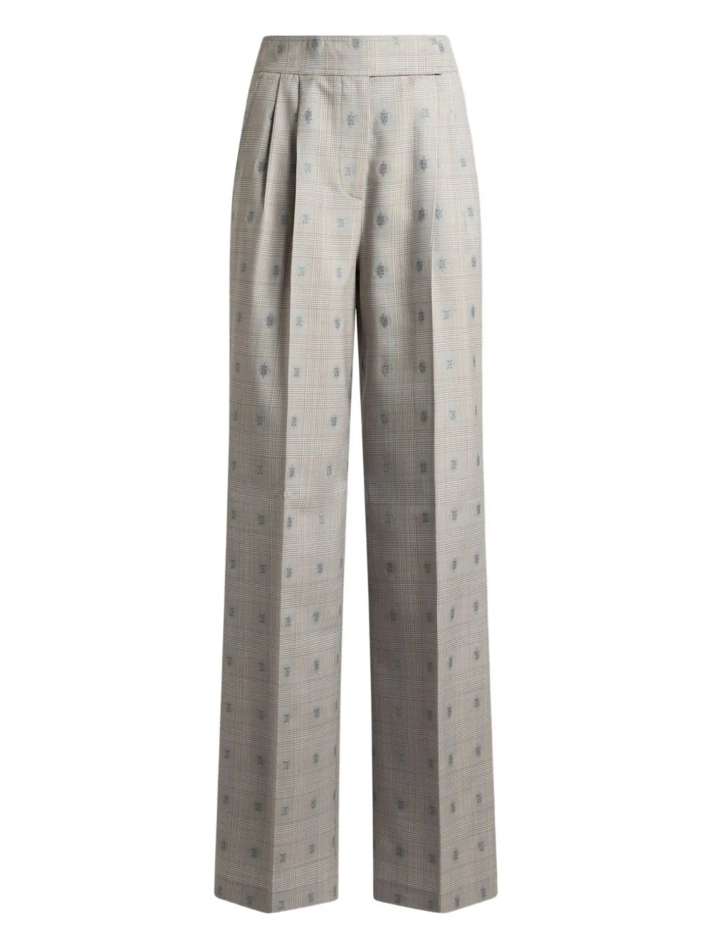 jacquard Prince of Wales trousers - 1