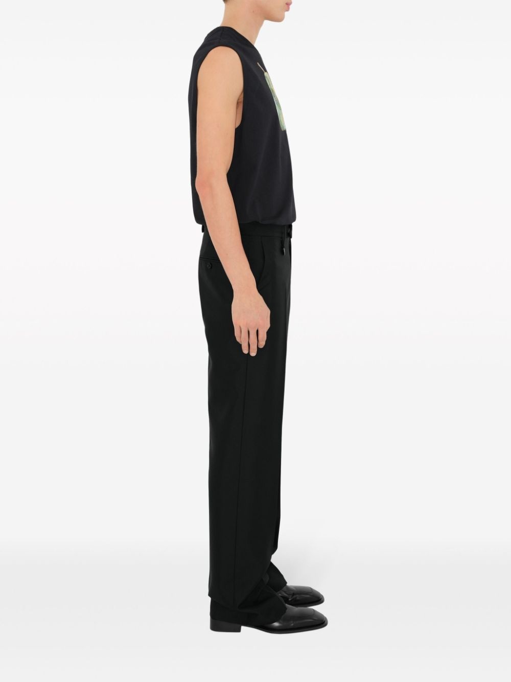 pear-print cotton tank top - 3