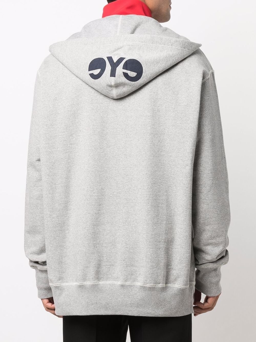 logo drawstring hoodie - 4