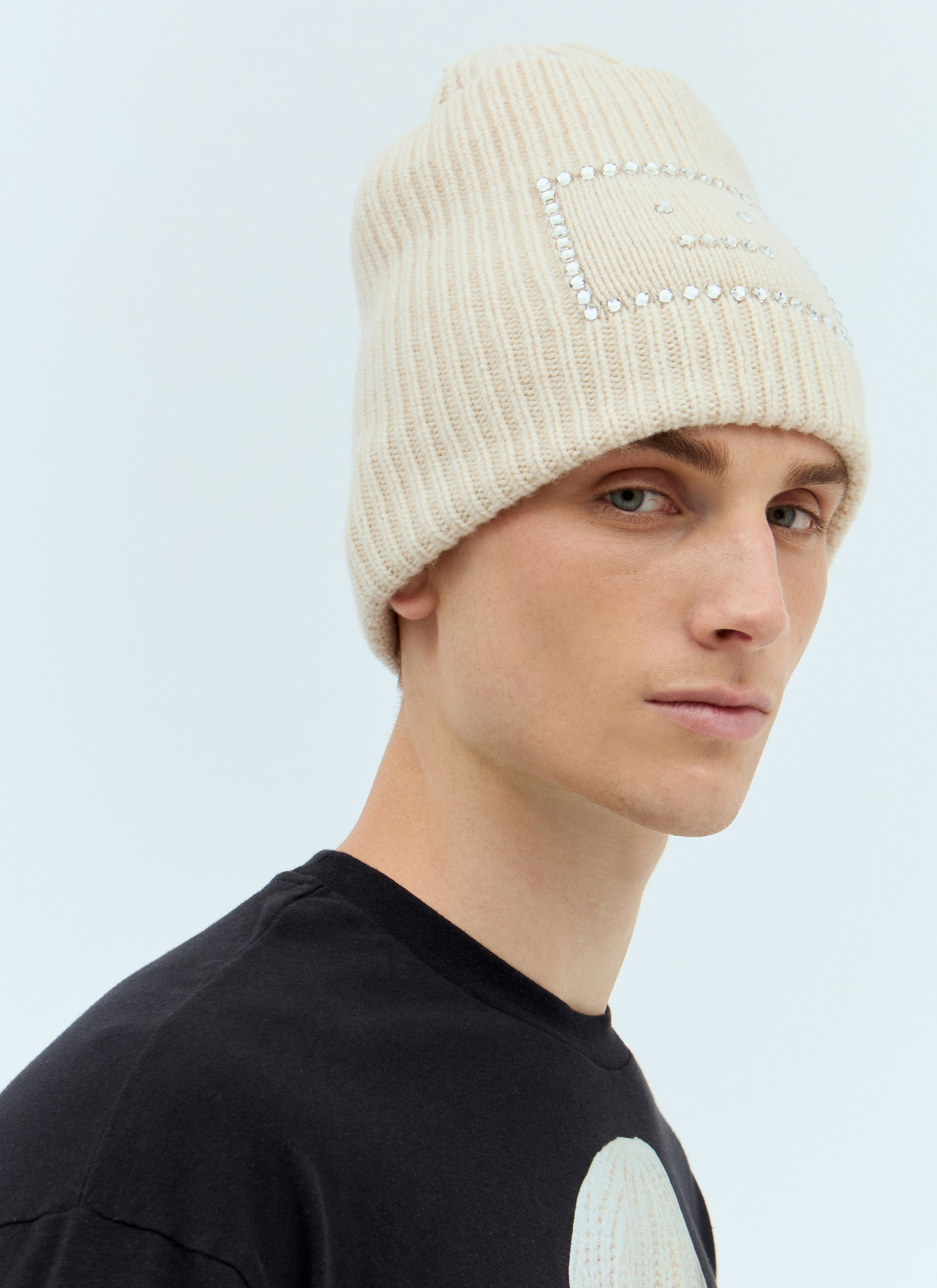 Embellished Face Logo Beanie Hat - 2