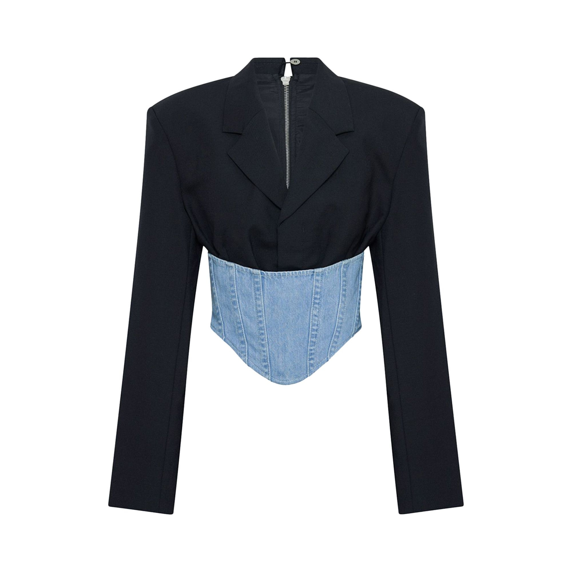 Dion Lee Float Corset Blazer 'Black/Cyan' - 1