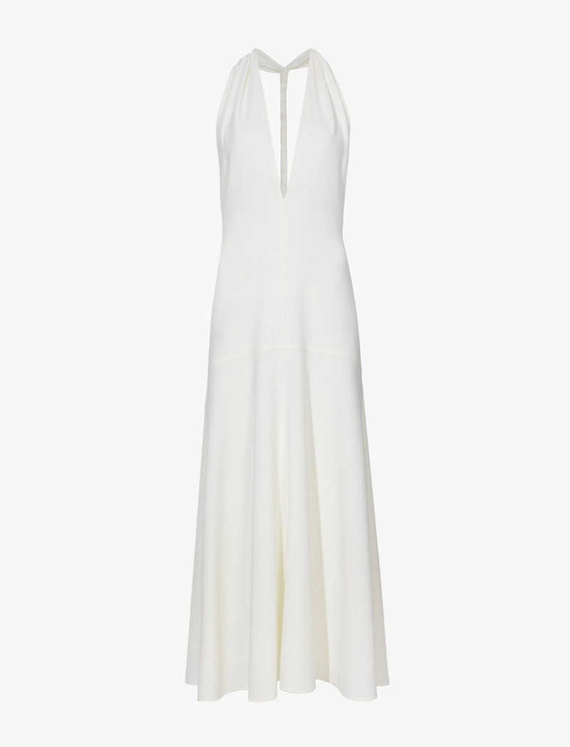 Matte Viscose Crepe Twist Back Dress - 1