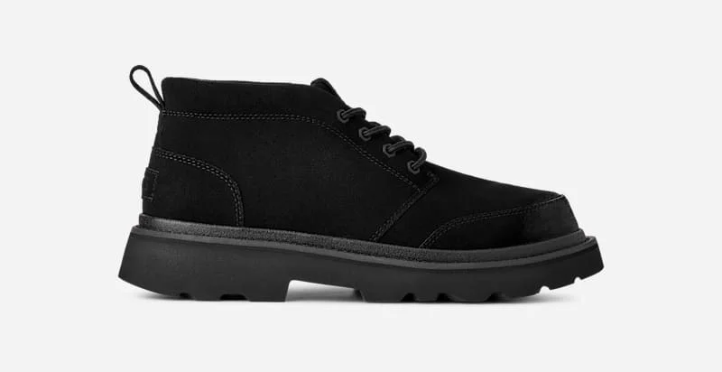 ® Men's Chukka Lug Suede Shoes in Black - 1