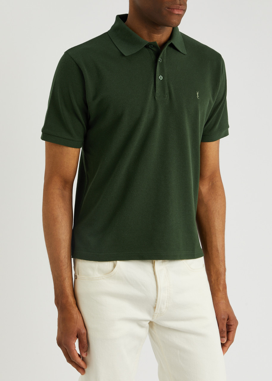 Logo piqué cotton-blend polo shirt - 2