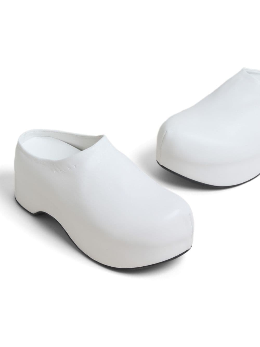 chunky leather mules - 5