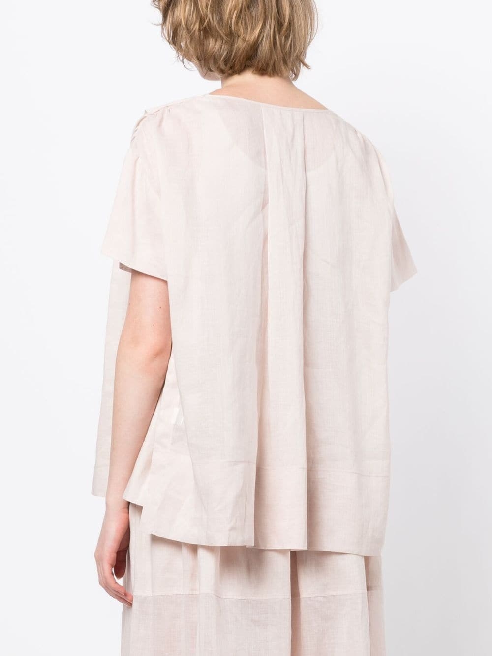 V-neck short-sleeved top - 4