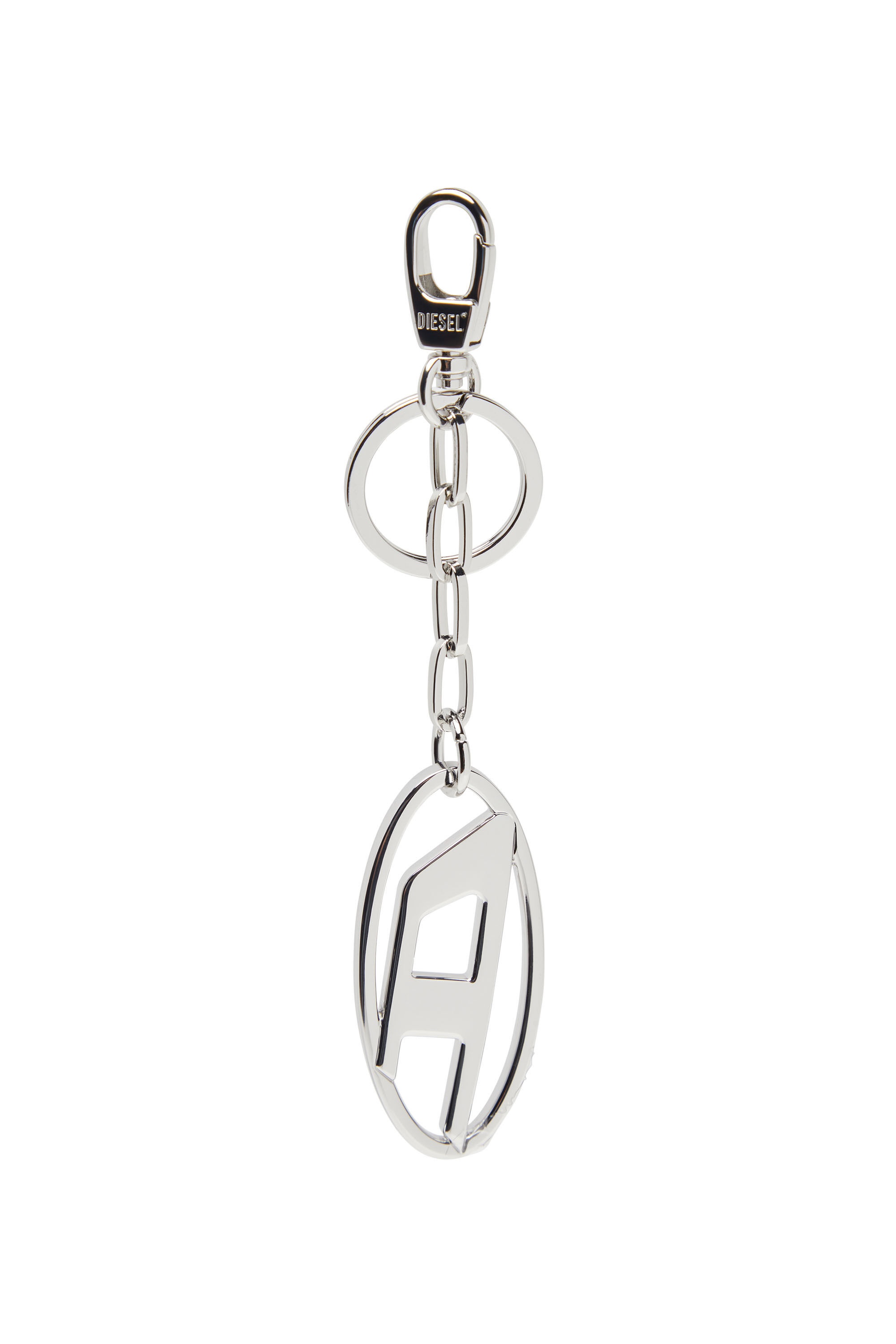 【DIESEL】Holy C Black Women's Metal keyring with logo plaque | Black | Diesel