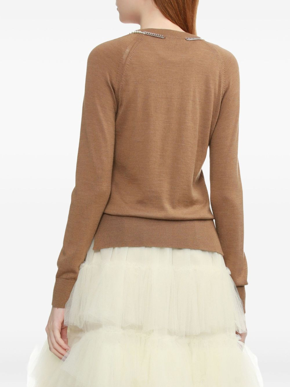 pearl-embellished cardigan - 4