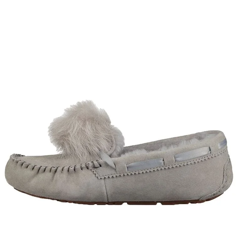 (WMNS) UGG Dakota Pom Pom Slip on Grey 1019015-SEL - 1