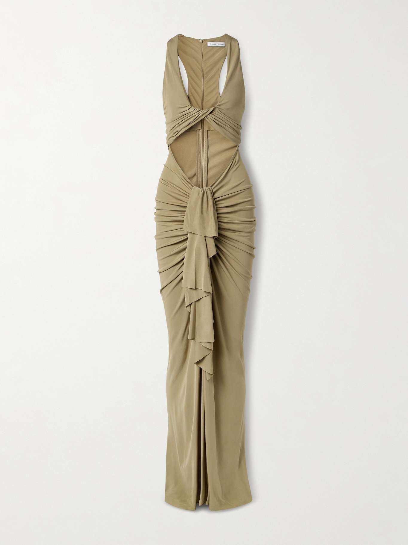 Vivenda cutout draped jersey maxi dress - 1