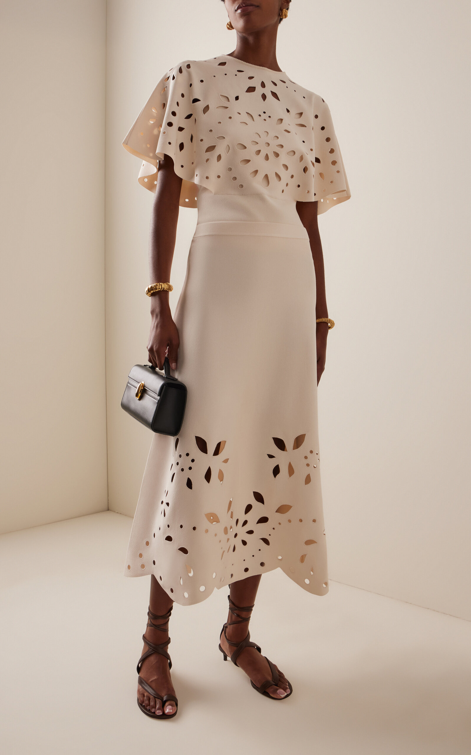 Josie Cape Sleeve Knit Top ivory - 3