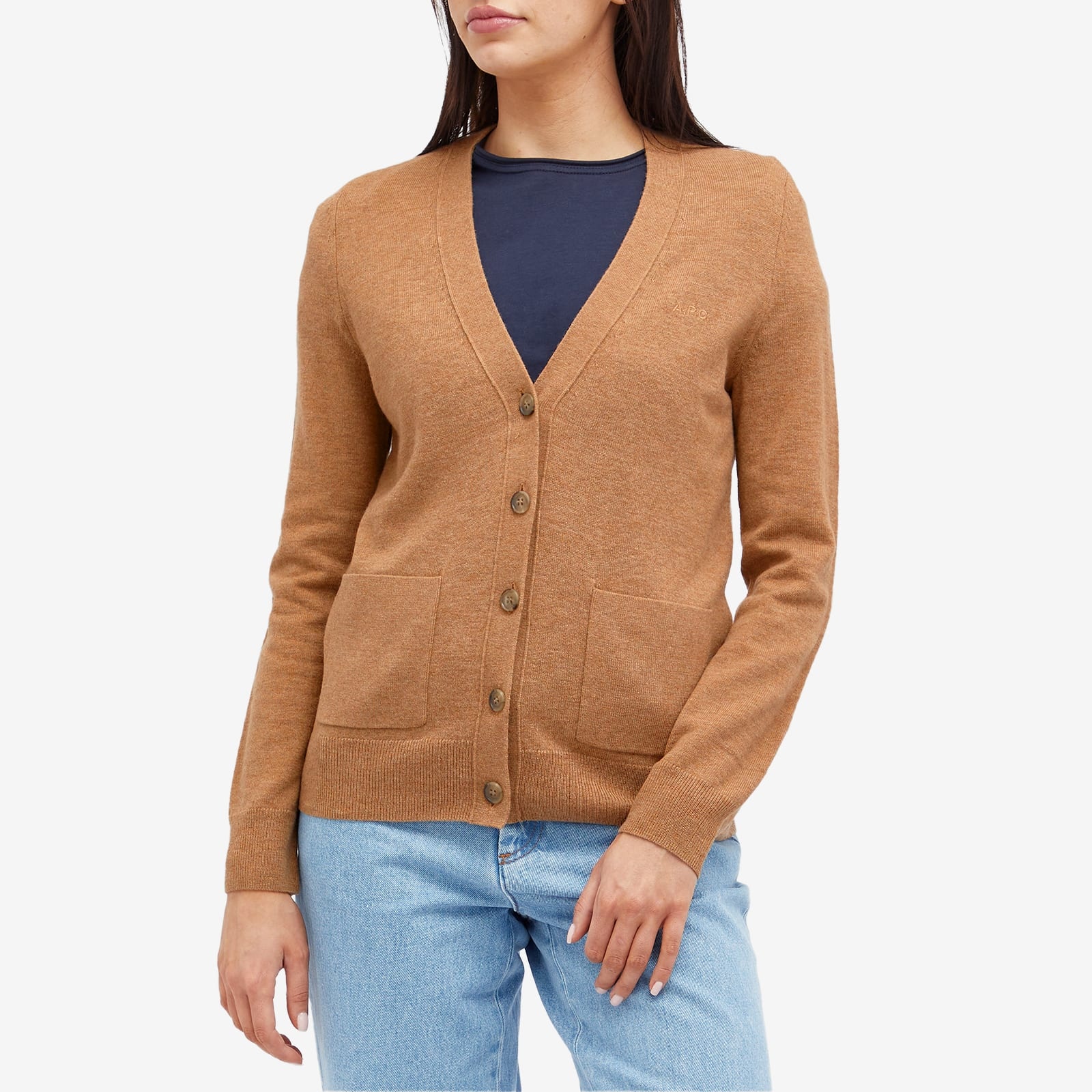 A.P.C. Louisa Logo Knitted Cardigan - 2