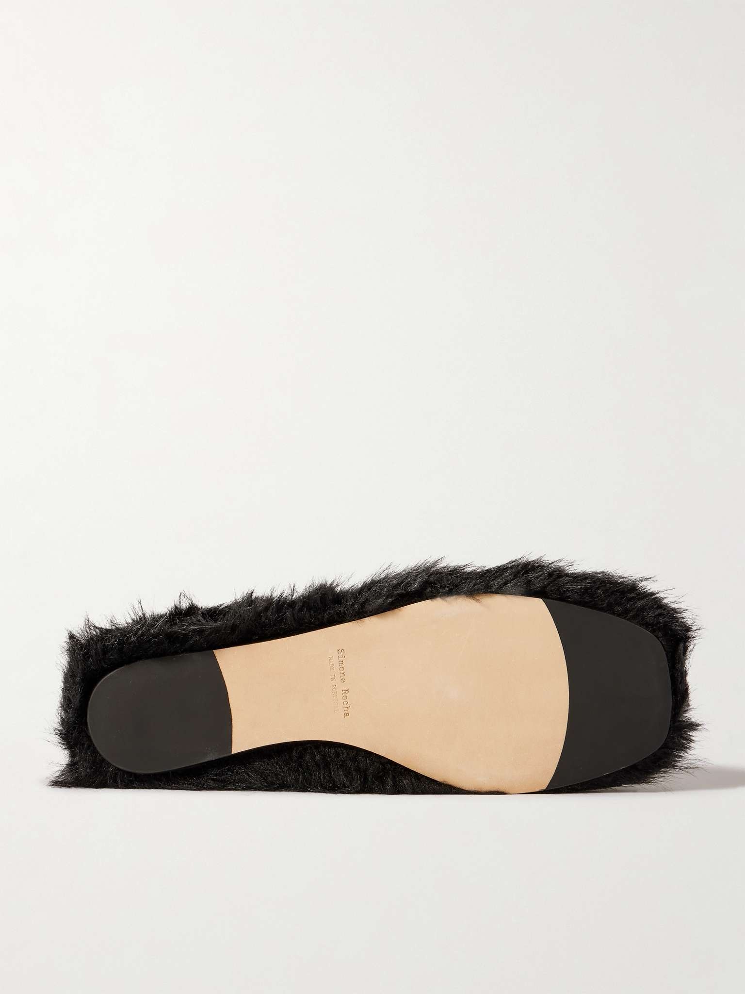 Leather-Trimmed Faux Fur Loafers - 3
