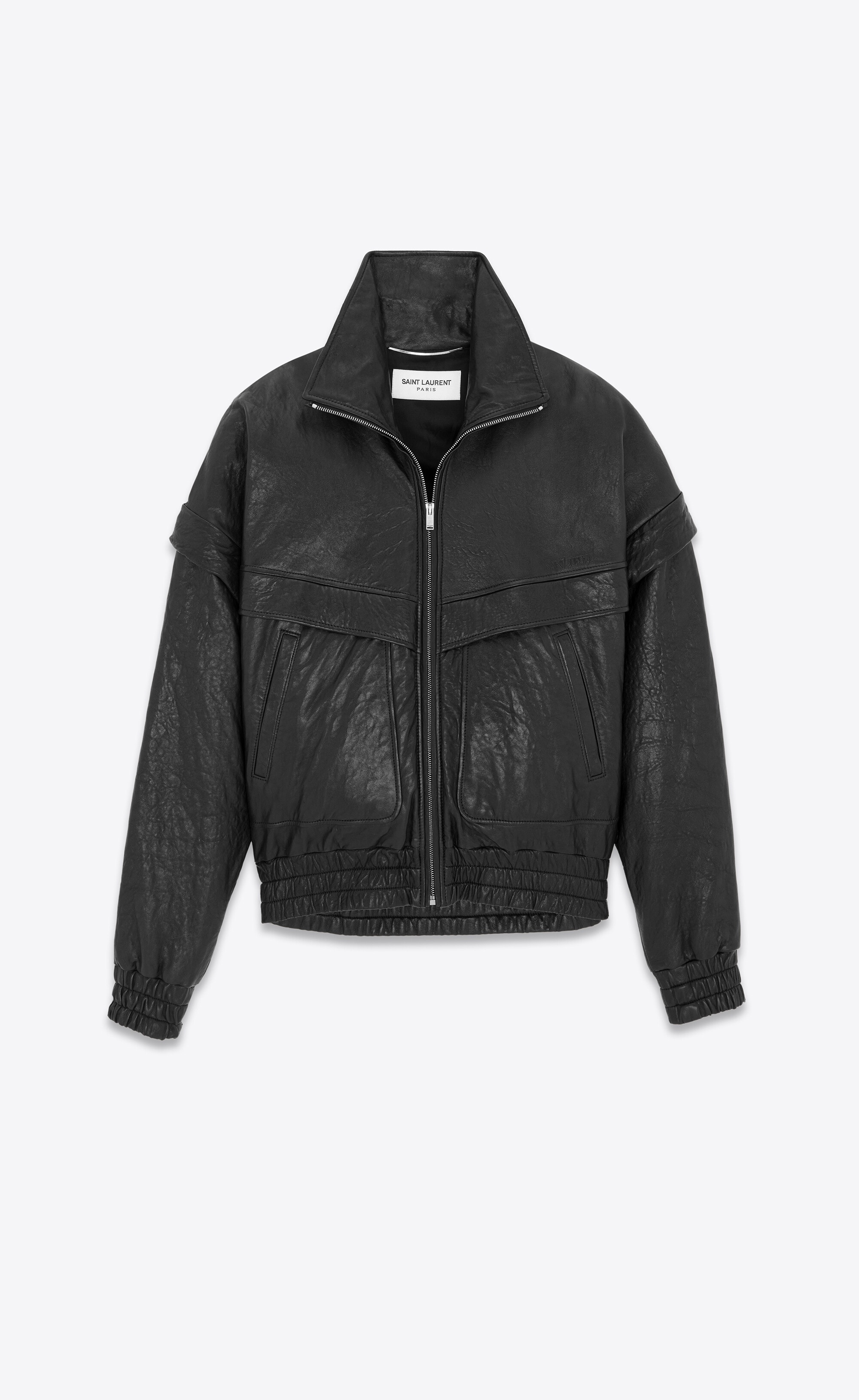 saint laurent bomber jacket in grained lambskin - 2