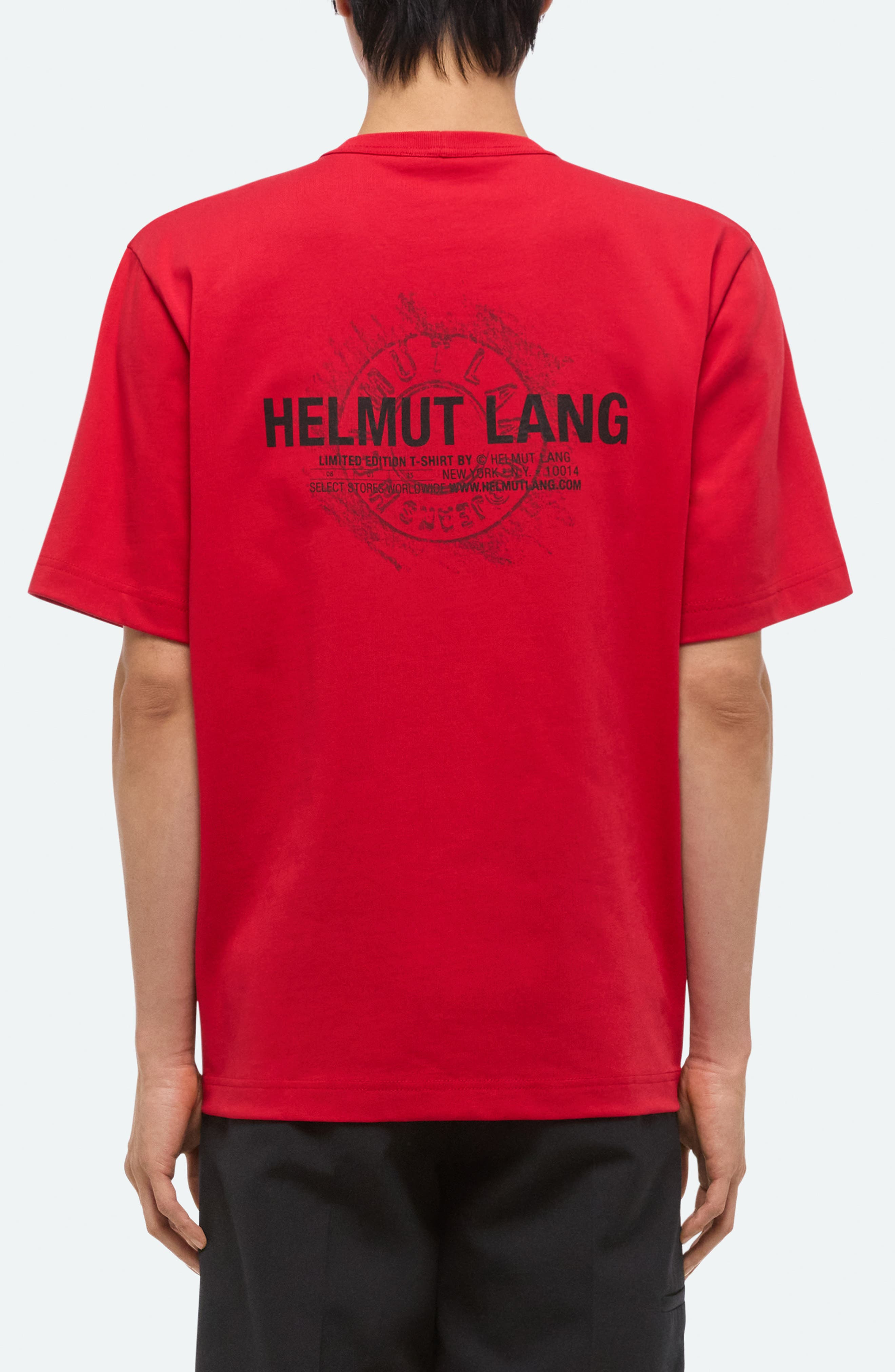 Helmut Lang Sketch Cotton T-Shirt in Deep Red at Nordstrom - 2