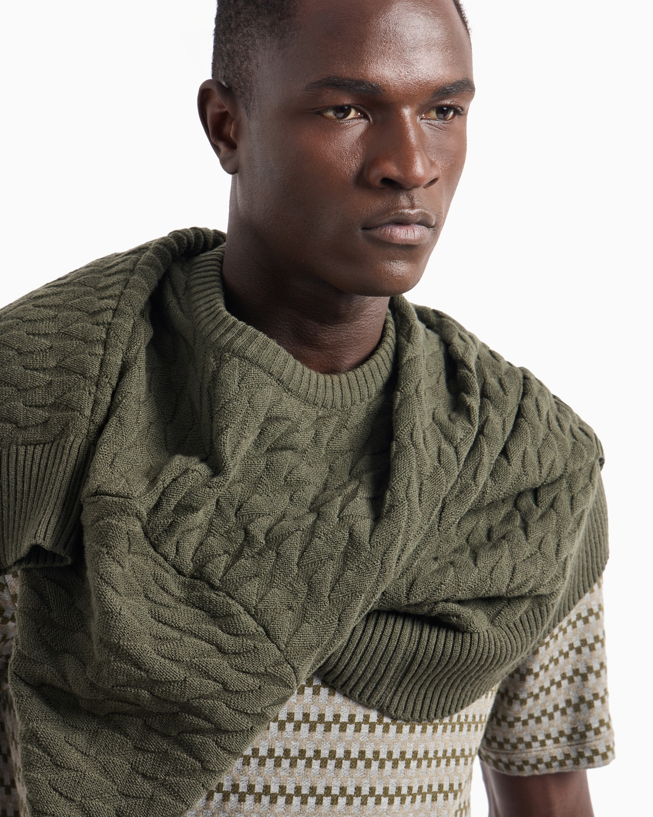 Jacquard virgin-wool blend crew-neck jumper - 6