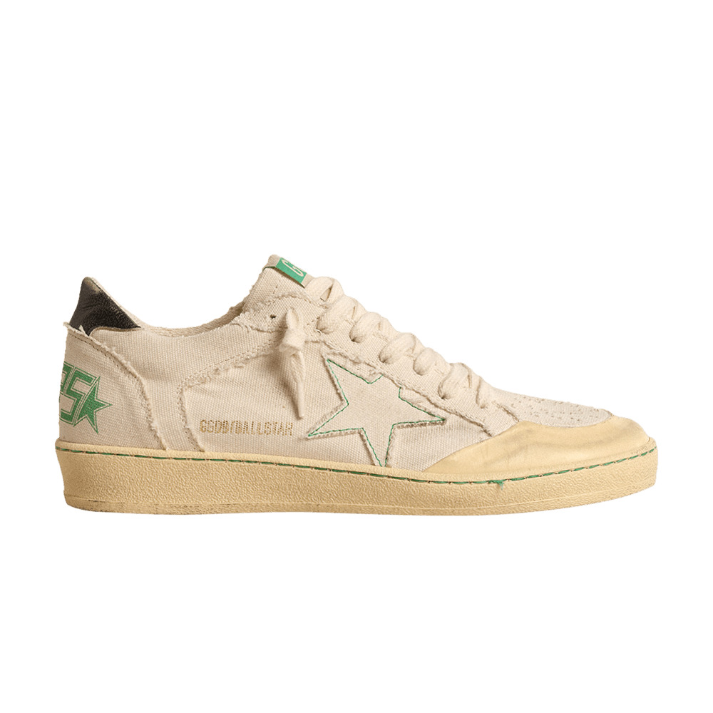 Golden Goose Wmns Ball Star 'Vanilla Green Stitching' - 1