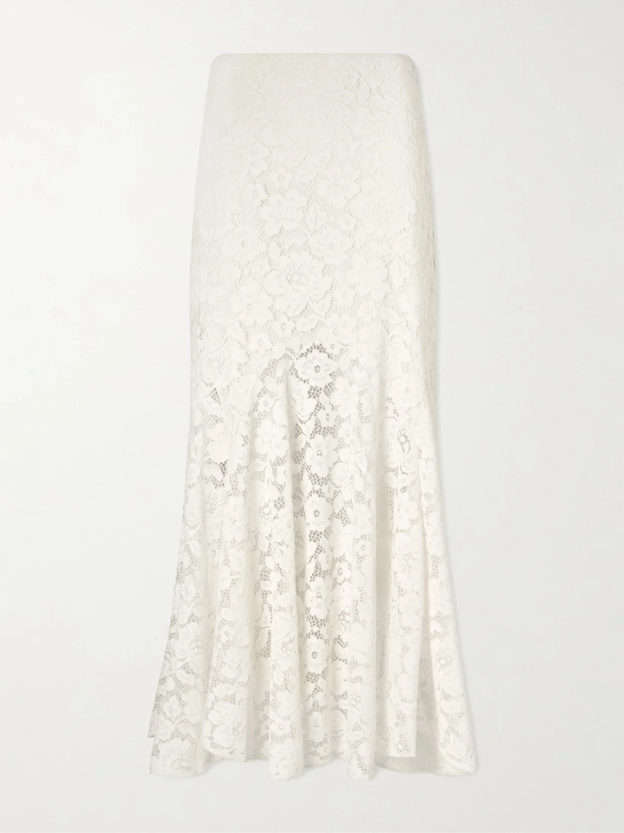 Jade Pleated Lace Midi Skirt - 1