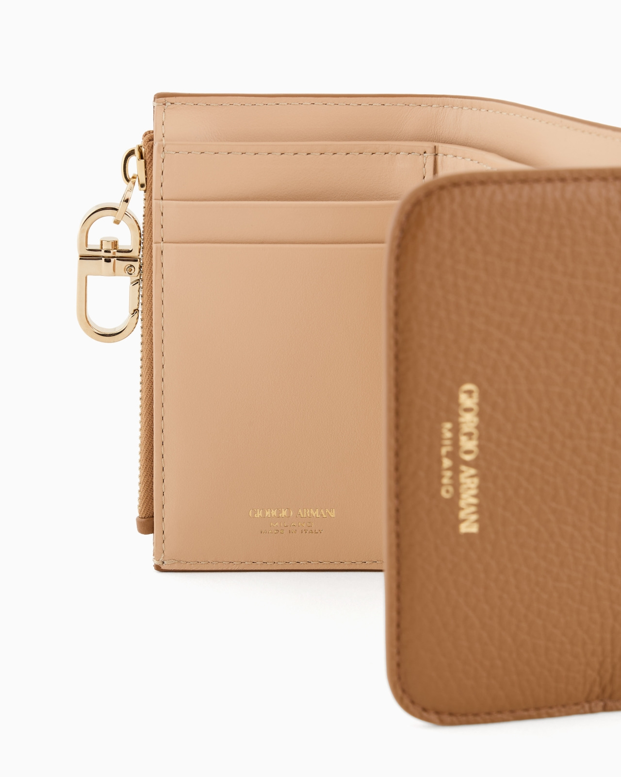 TRIFOLD WALLET IN PEBBLED CALFSKIN - 4