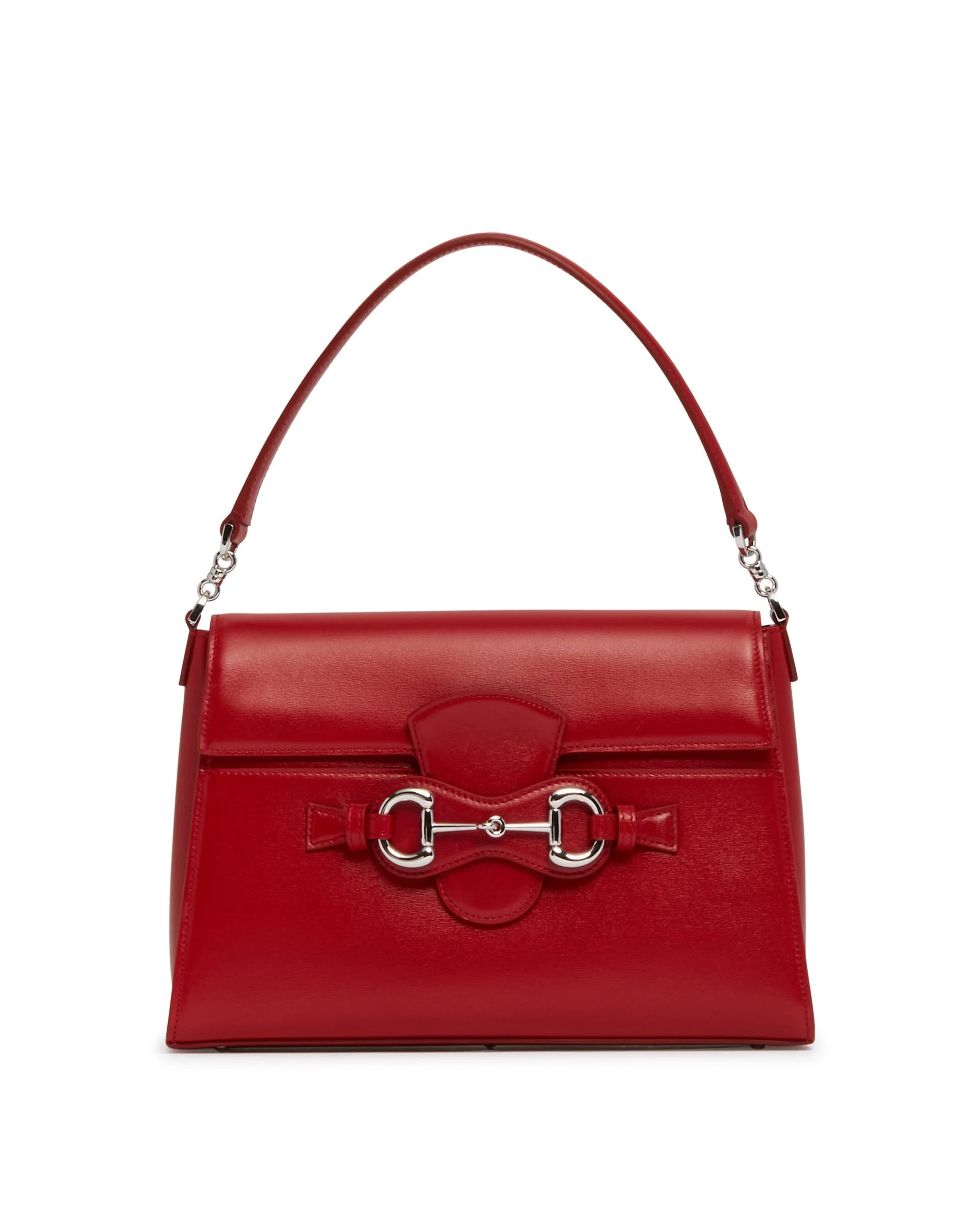 Red Horsebit Duomo Medium Top Handle Bag - 1