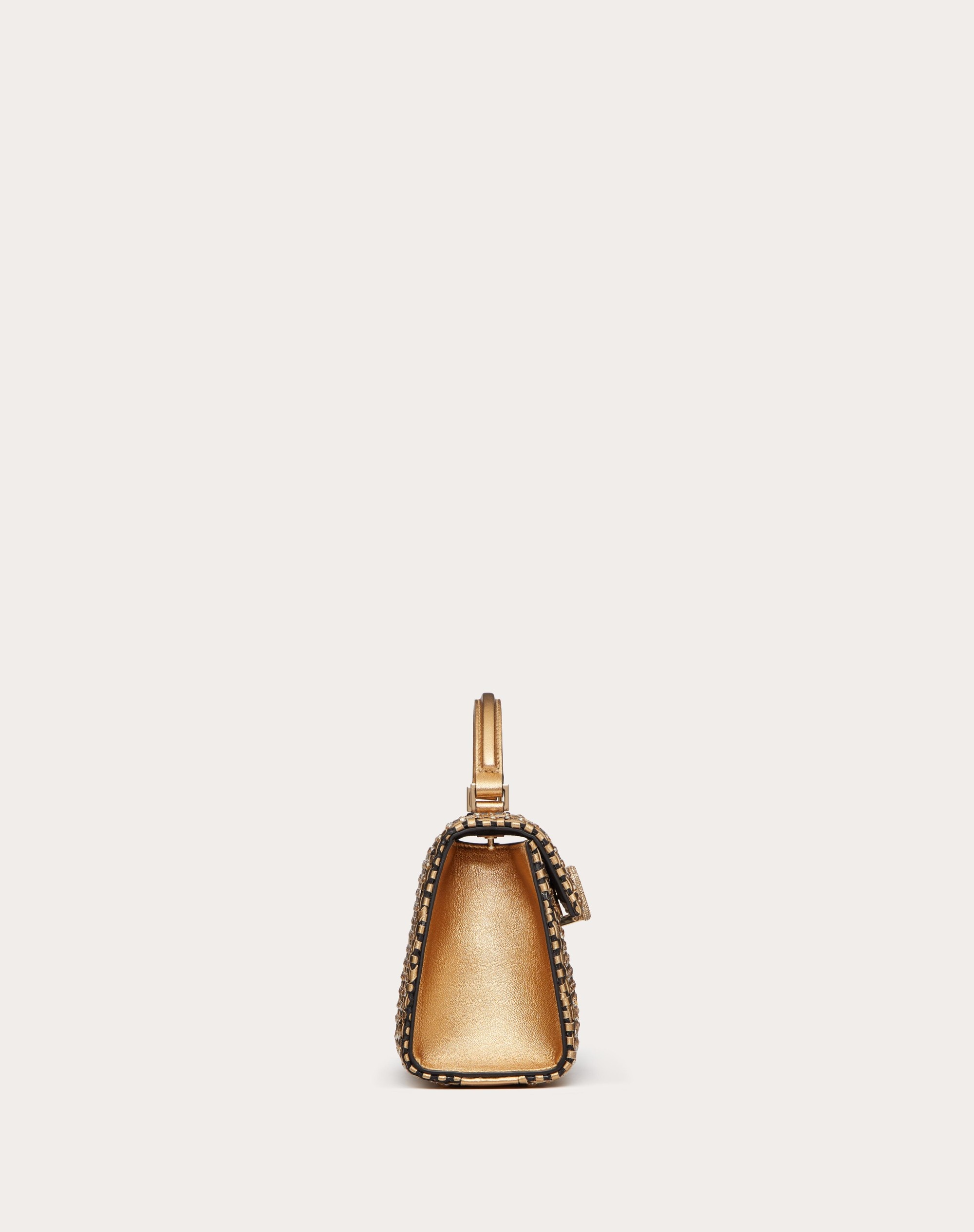 MINI VSLING HANDBAG IN WOVEN METALLIC NAPPA LEATHER - 4