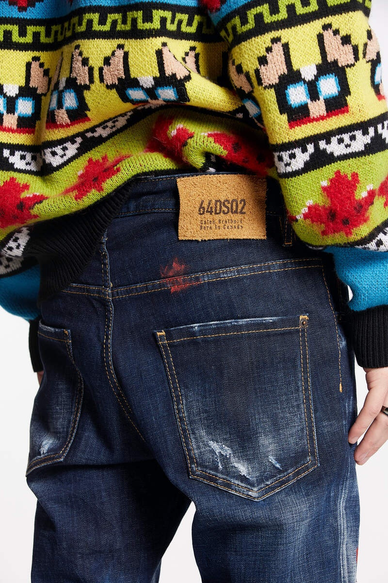 DARK MONSTER MAZE WASH SKATER JEANS 4