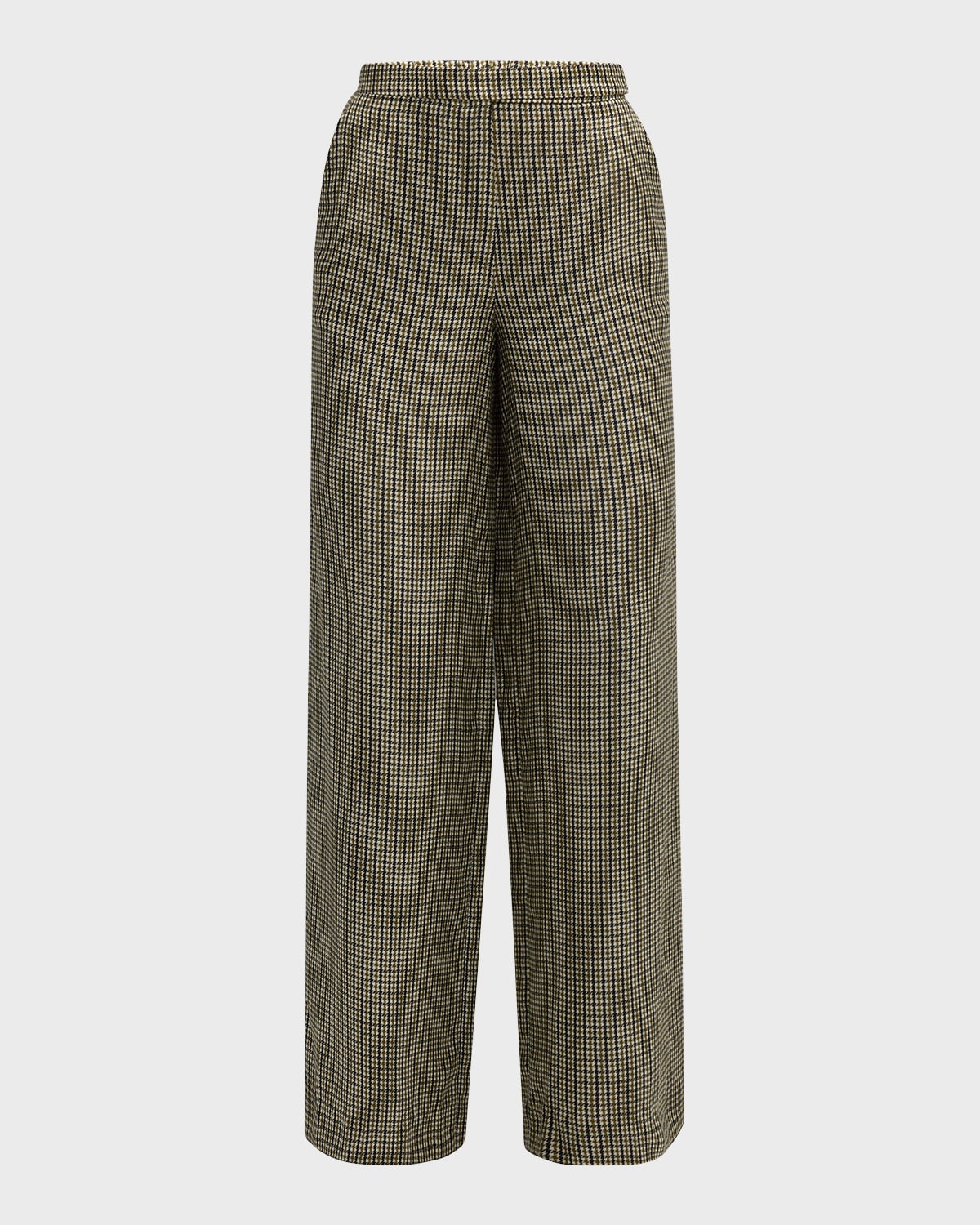 Checked Coolness Wide-Leg Houndstooth Pants - 1