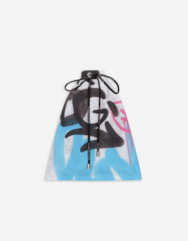 Mid-length swim trunks with spray-paint graffiti print - 6
