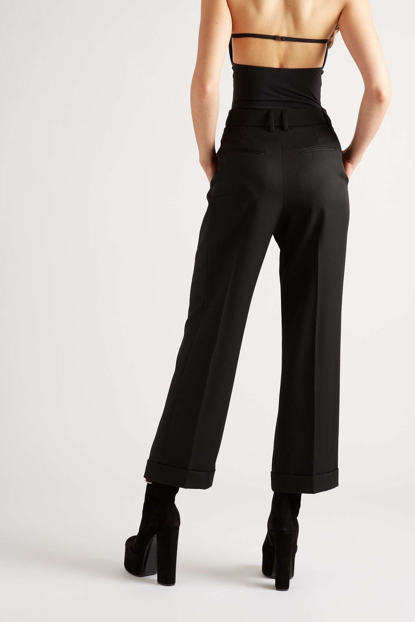 Wool straight-leg pants - 3