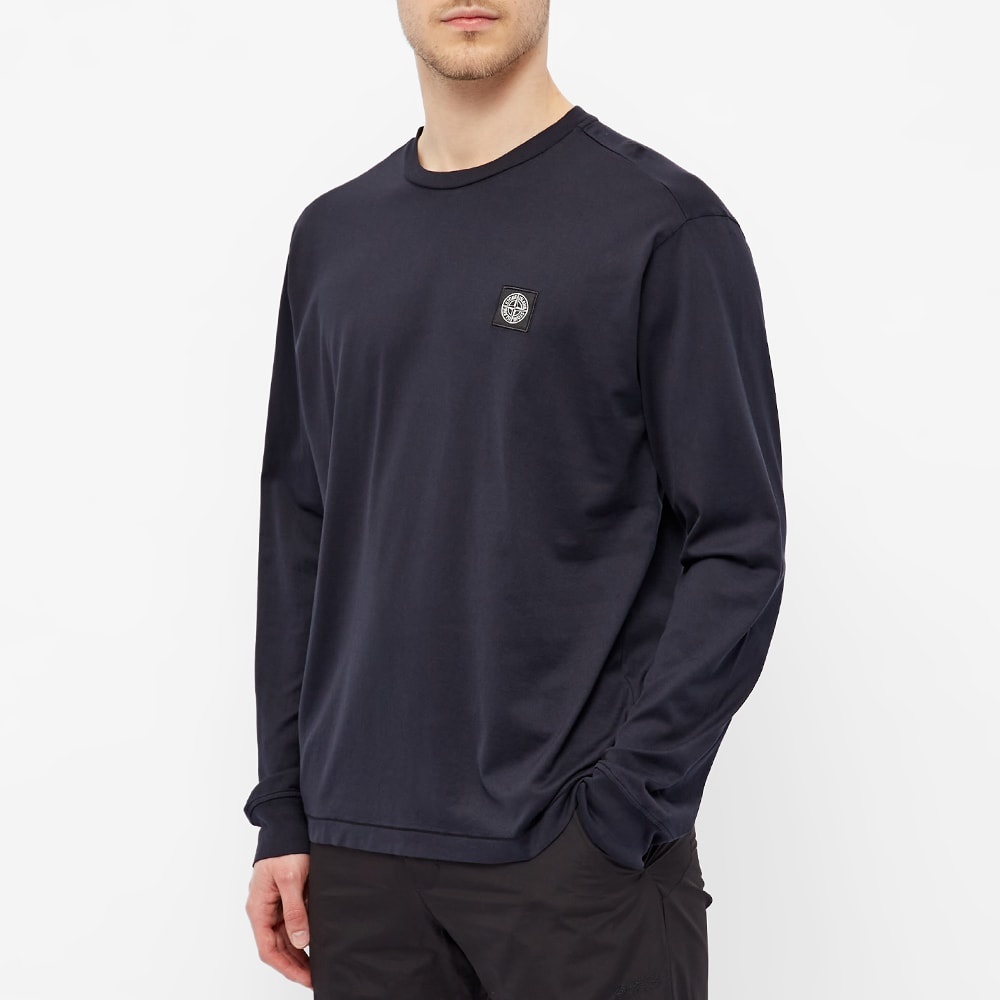 Stone Island Long Sleeve Patch Logo Tee - 4