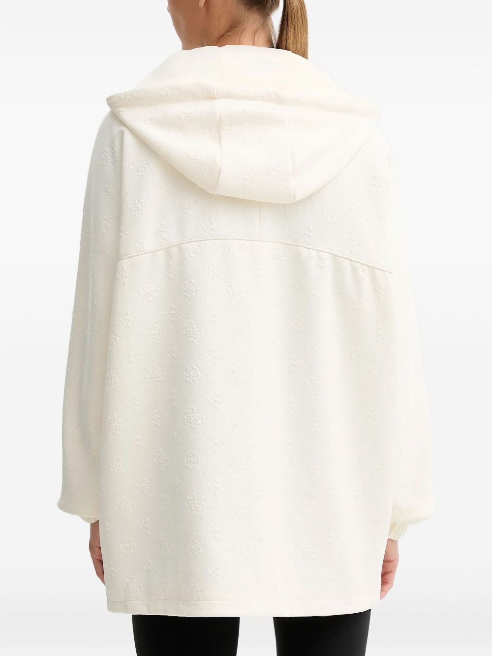 logo-plaque hooded jacket - 3
