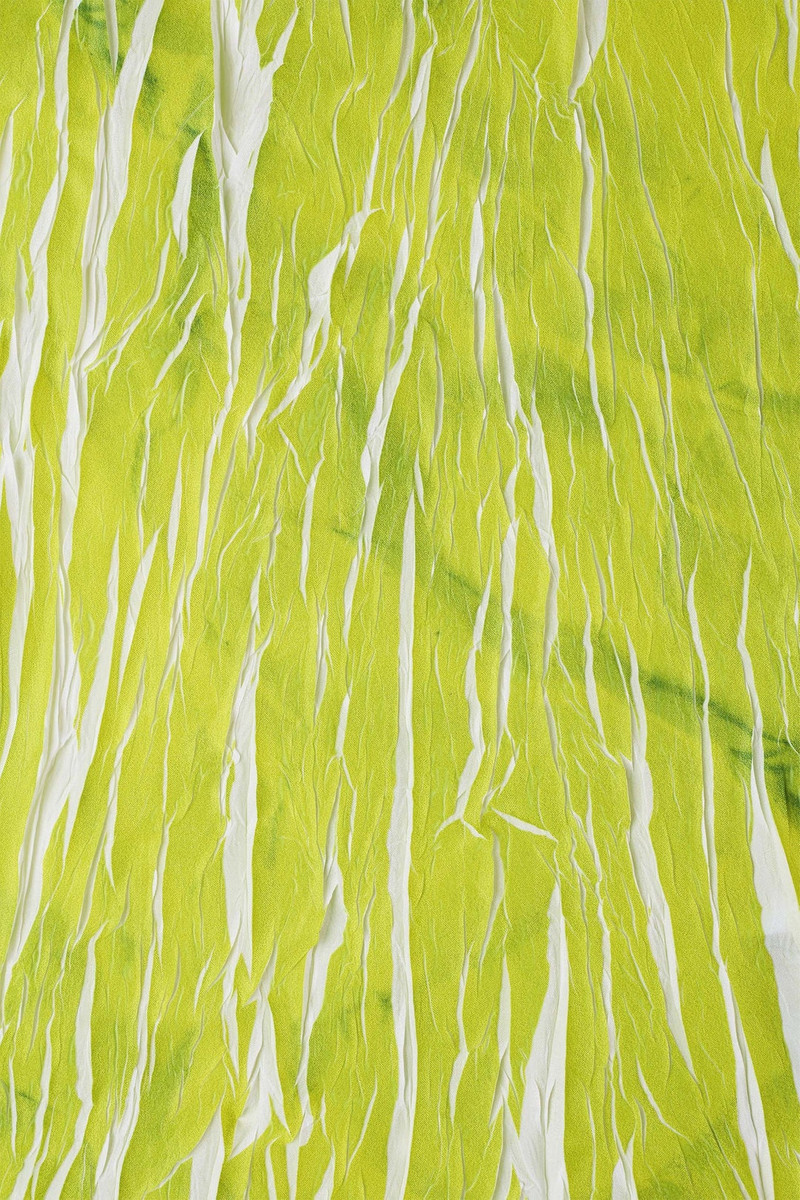 PLEATED LONGSLEEVE TOP / green wrinkled print 5