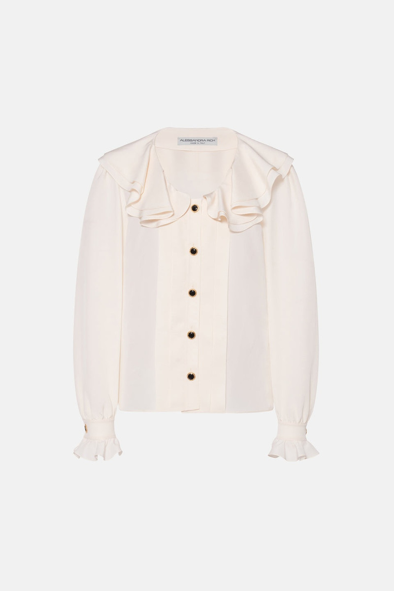 SILK BLOUSE WITH VOLANT COLLAR 1