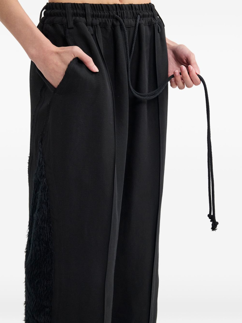 drawstring texture-detail trousers 6