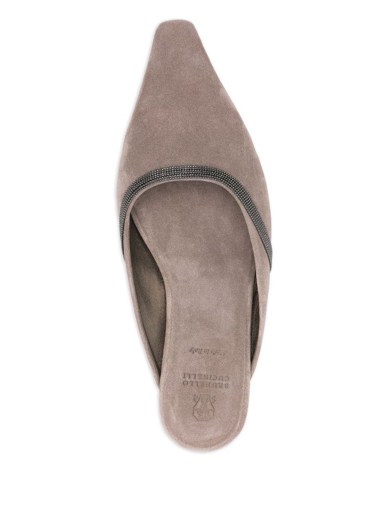 Monili-chain suede mules 4