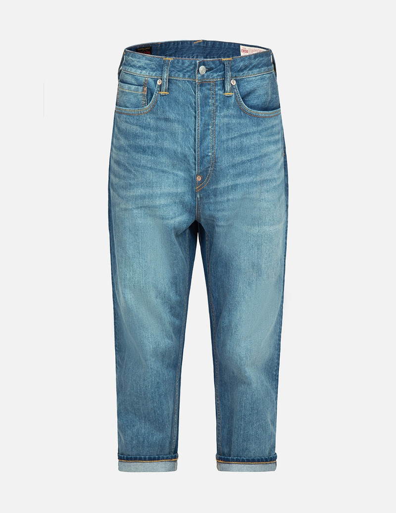 TAIKO DARUMA PRINT CROPPED-FIT JEANS #2027 1