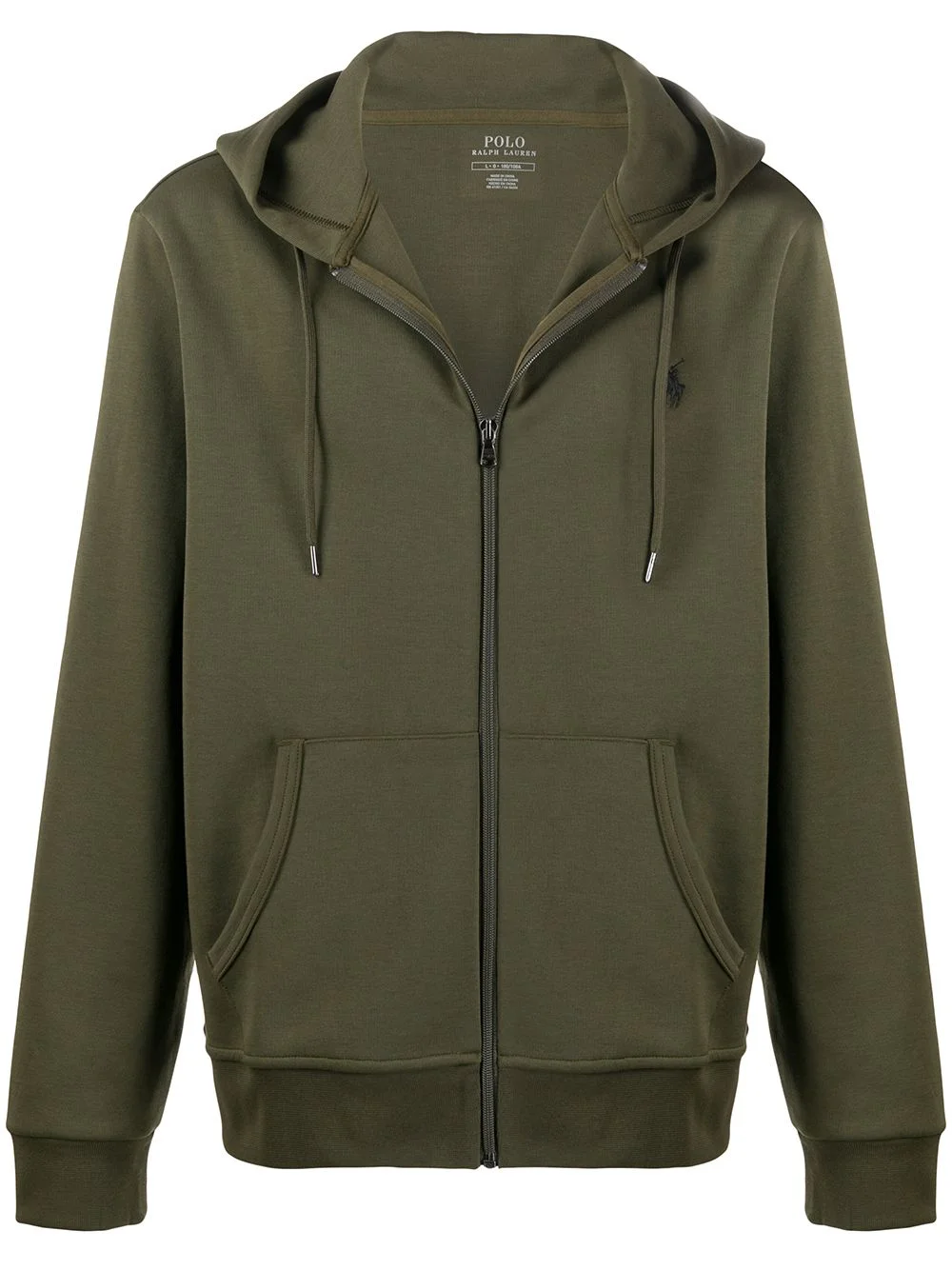 zipped long-sleeved hoodie - 1