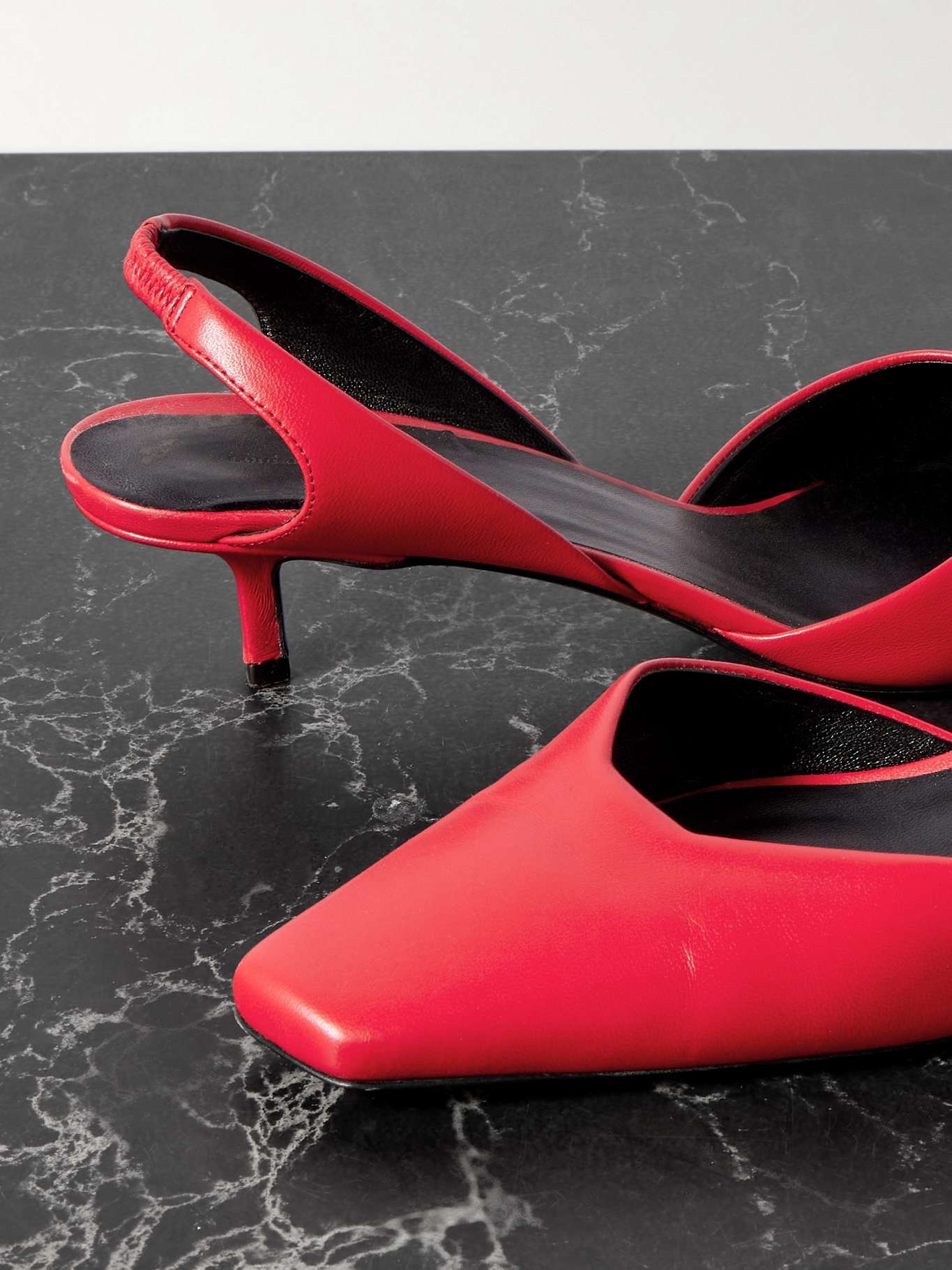 Akila leather slingback pumps Red - 4