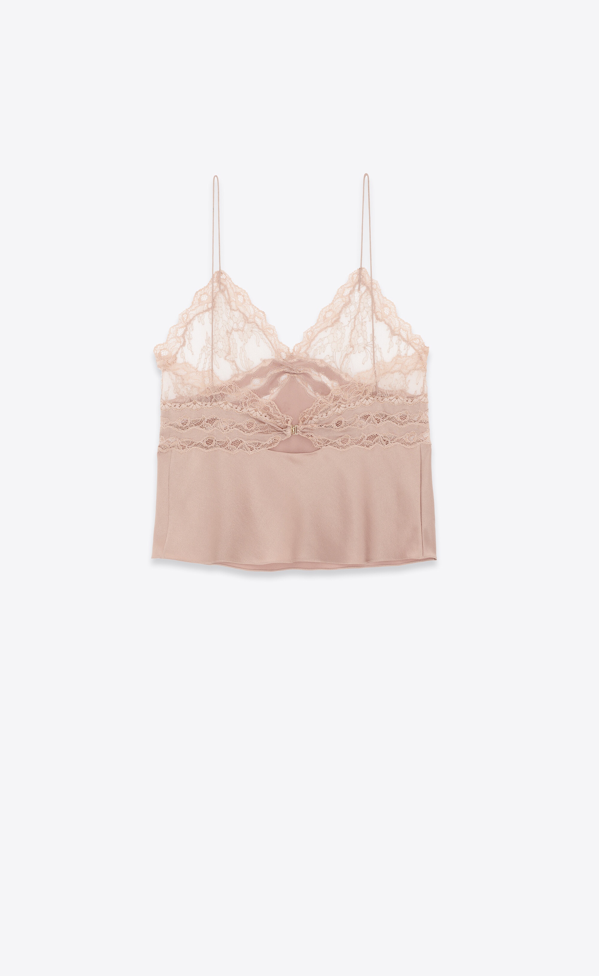 lingerie top in silk satin crepe - 3