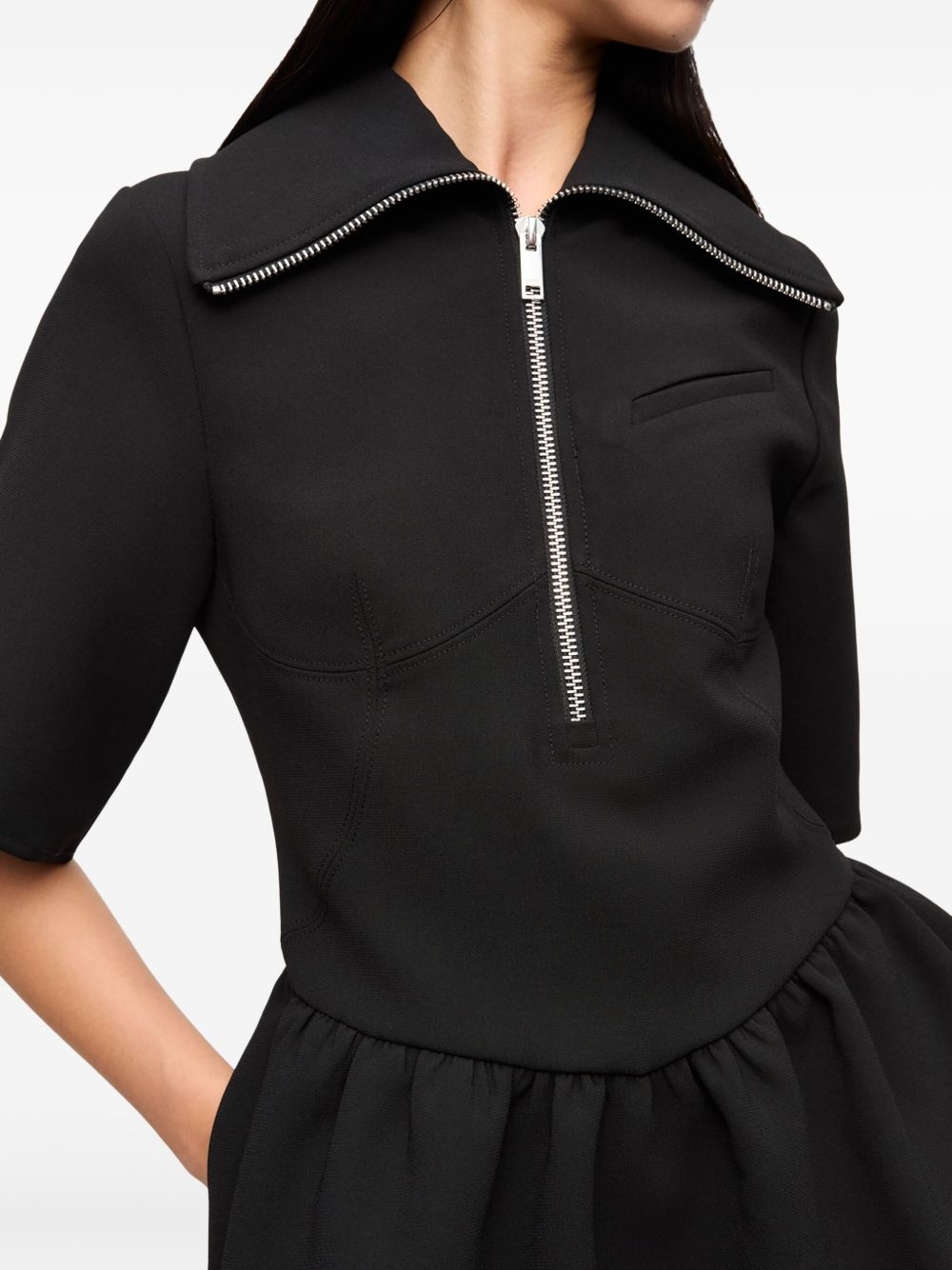 zip-up minidress - 5