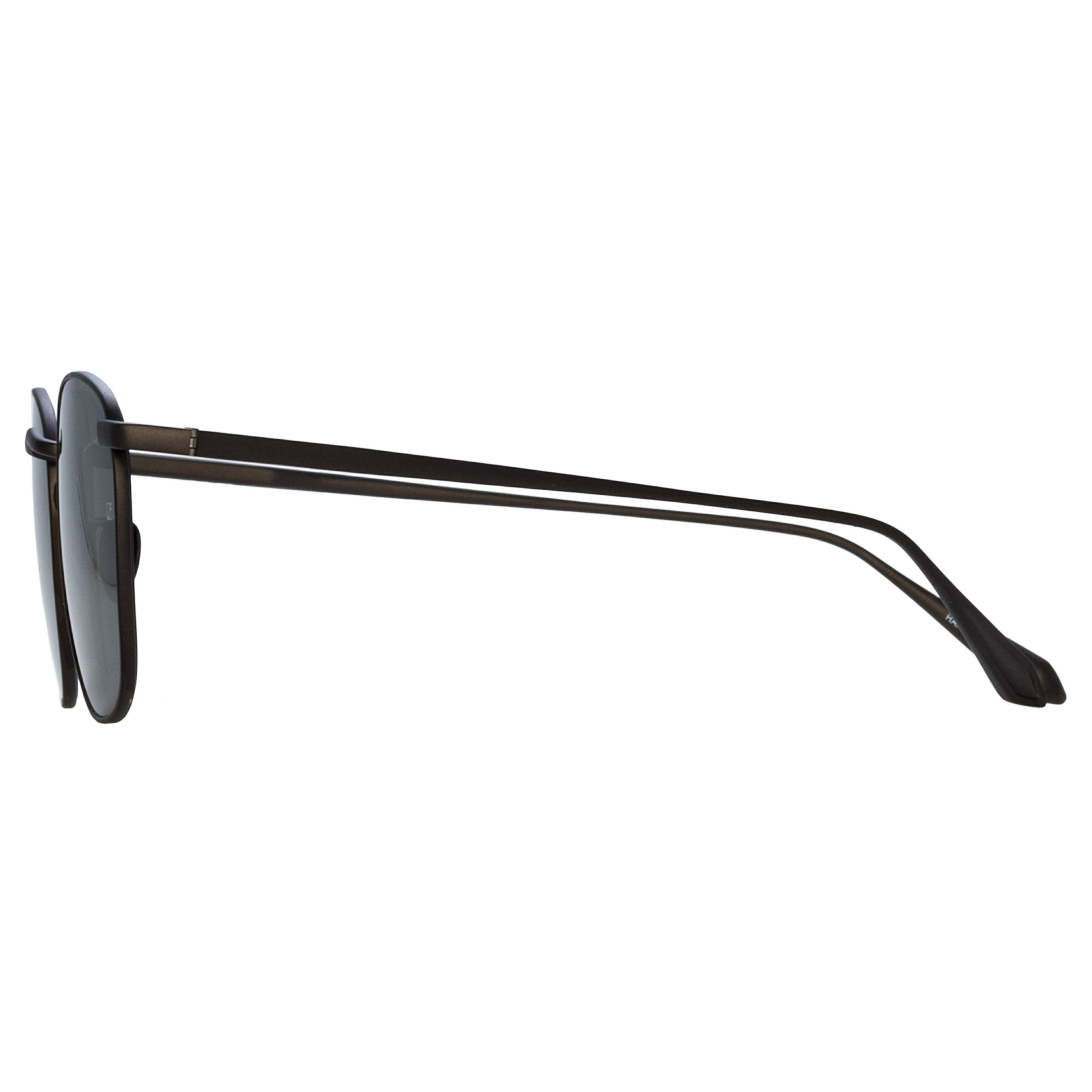 SIMON SQUARE SUNGLASSES IN MATT NICKEL - 4