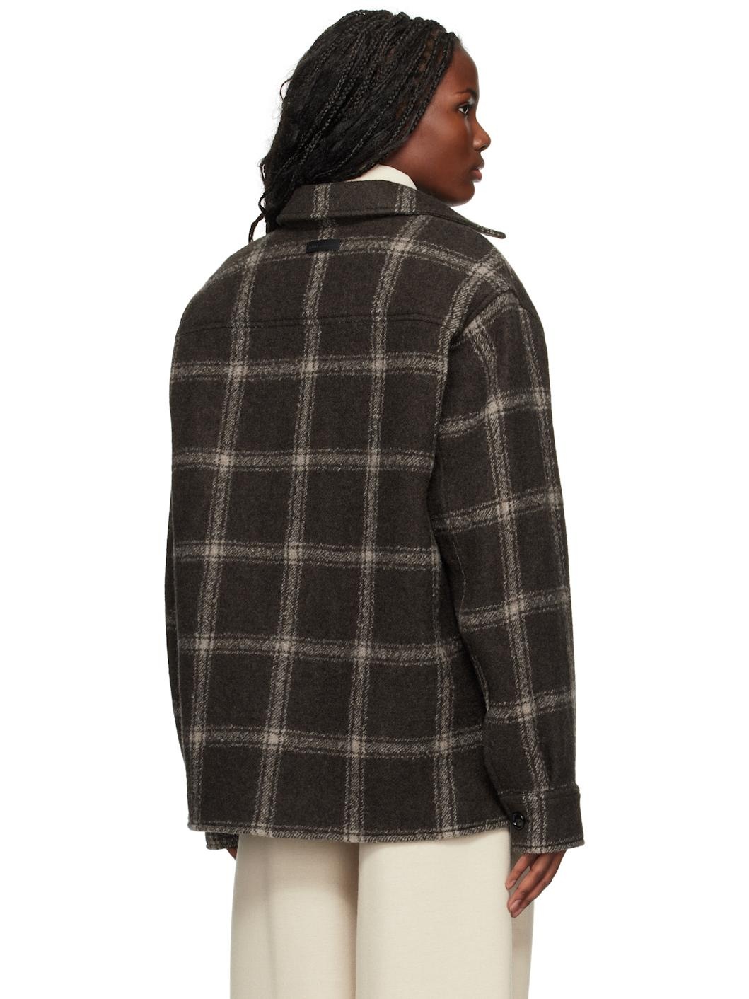 Brown Chest Pocket Overshirt - 3