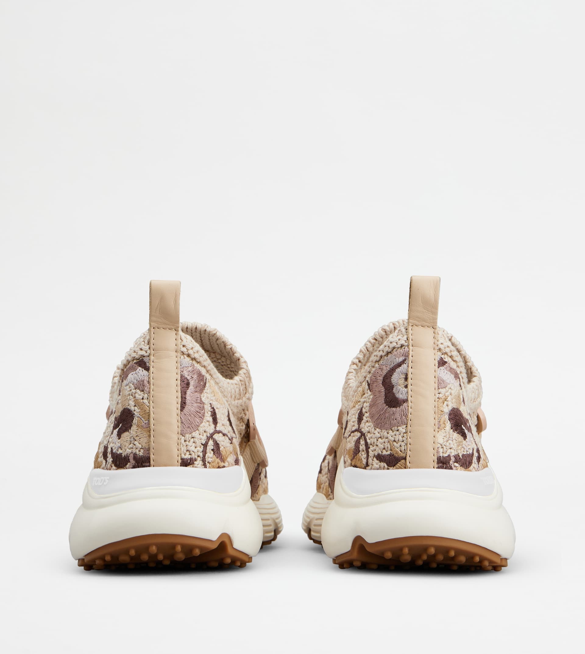 KATE SLIP-ON SNEAKERS IN FABRIC - BEIGE, BROWN - 2